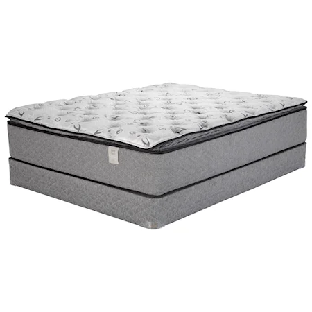 Full Pillow Top Pocketed Coil Mattress and 9" Heavy Duty Wood Foundation